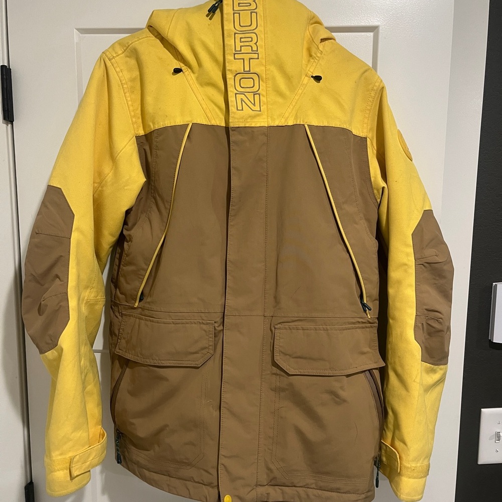 Burton Men's Yellow and Brown Jacket